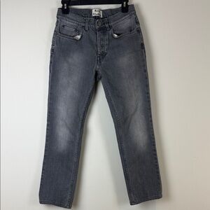 Acne Men's Grey Straight Roc Crab Jeans Size 30/32